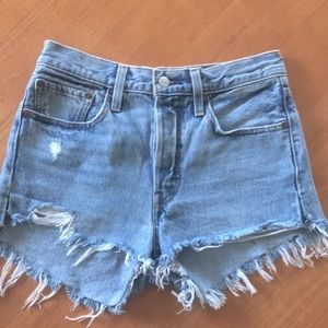 Levi’s Premium 501 High Waisted Denim Cutoff’s